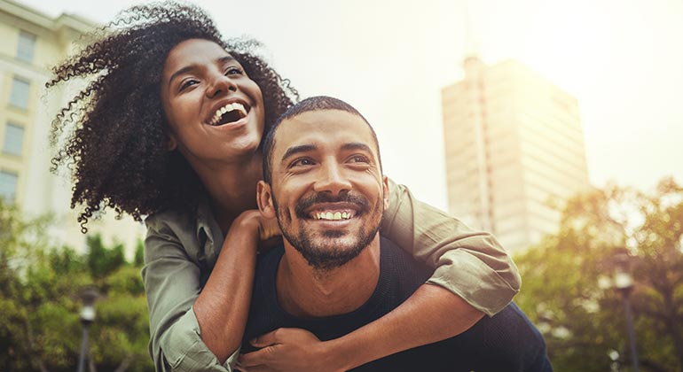 Smiling couple